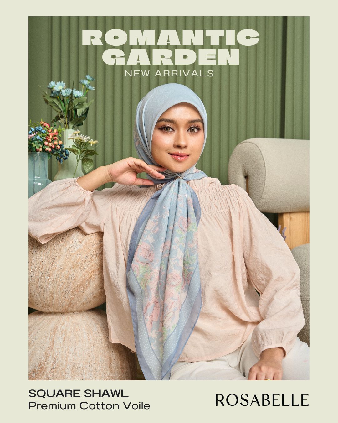 Rosabelle.ph x Marshmallowscarf.ph Freestyle Square Hijab