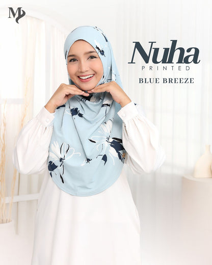 Nuha Printed - with chin cover instant hijab