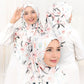 Nuha Printed - with chin cover instant hijab