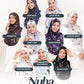 Nuha Printed - with chin cover instant hijab