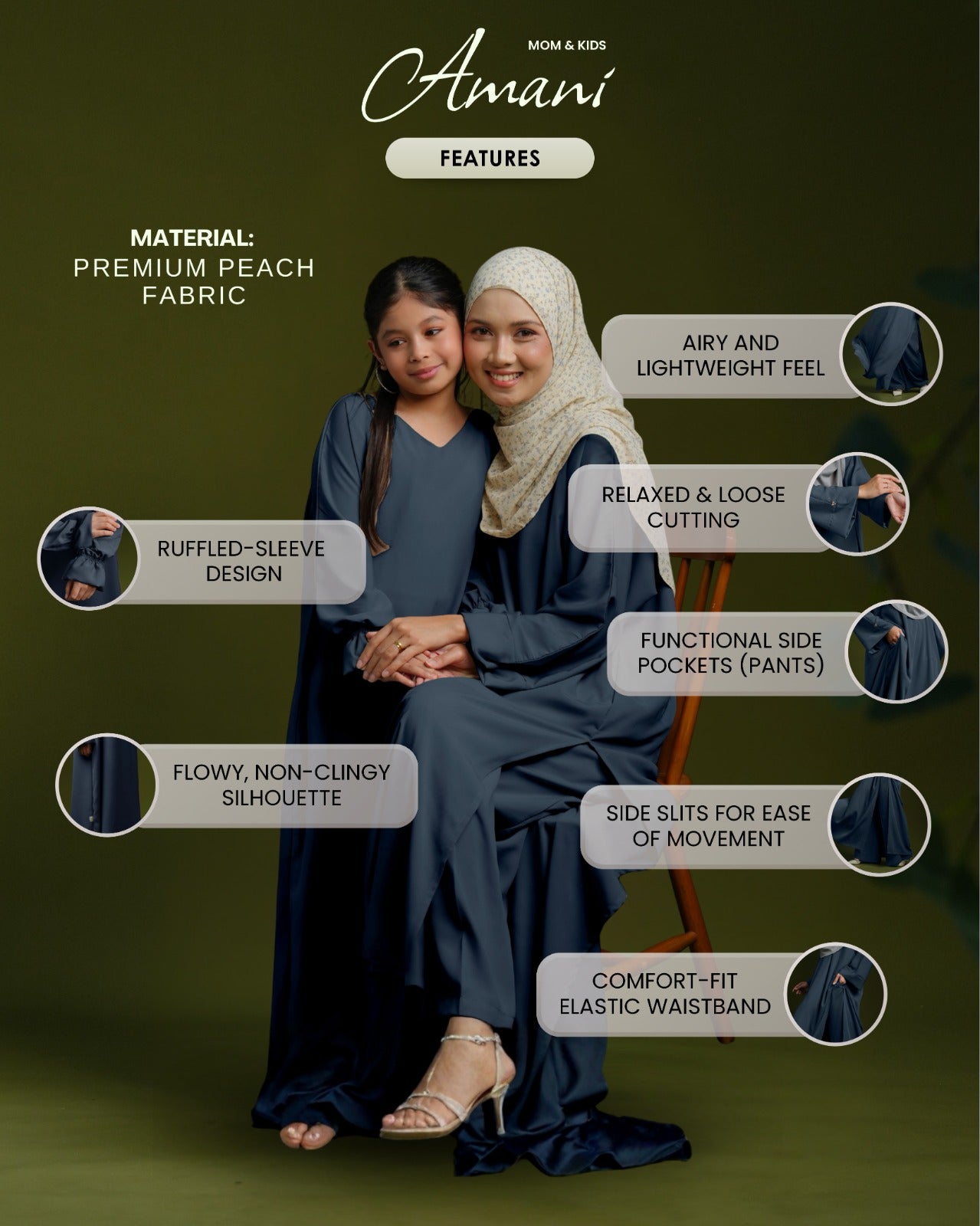 Amani Moms Dress Terno (Dress & Pants)