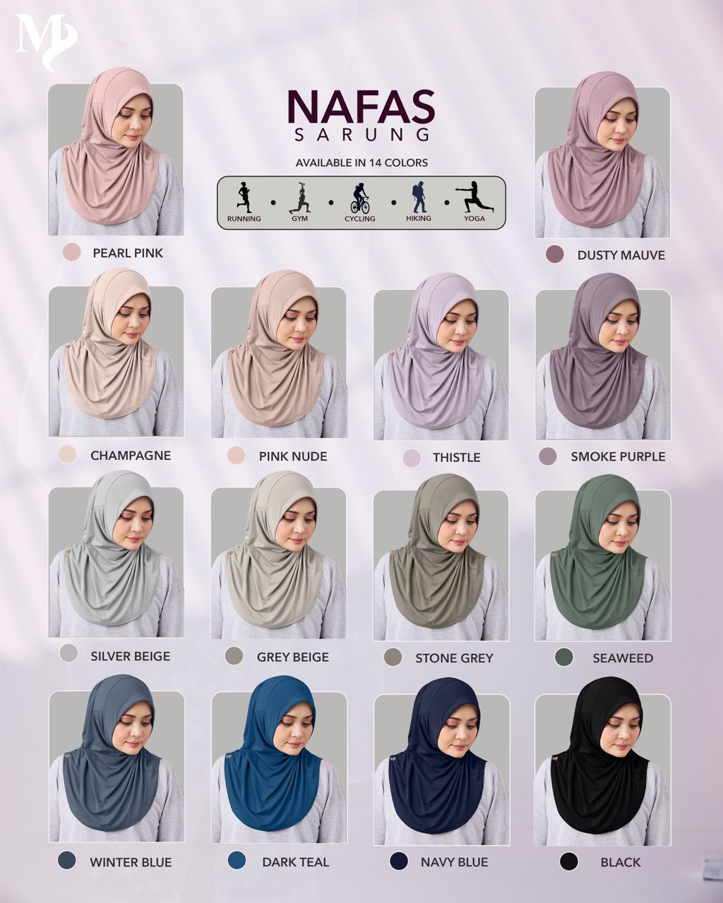 NAFAS SARUNG - Premium Instant Sports Hijab