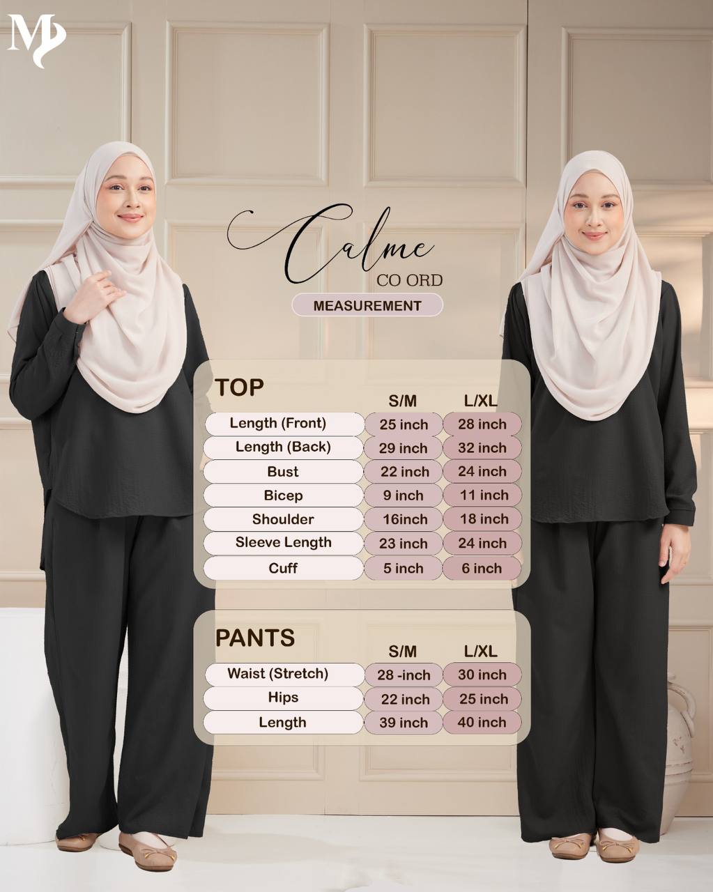 Calme Co Ords (Blouse and Pants)